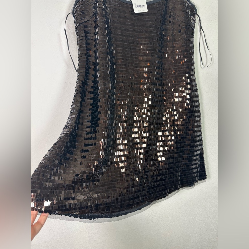 Free People Disco Fever Mini Slip in Black Combo size Large NWT - Picture 9 of 15